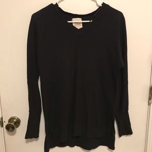 Black long sleeved top